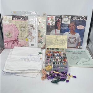 Embroidery Kit with 200 Pieces Threads & Assorted Pattern